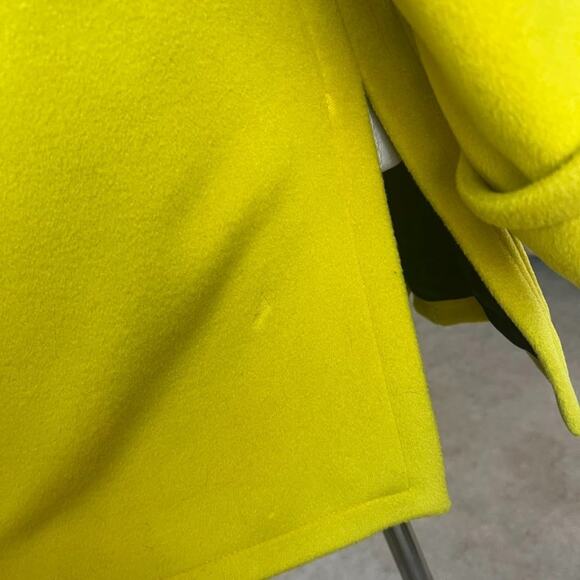 Vintage Yves Saint Laurent YSL Rive Gauche Yellow Wool Coat - Picture 11 of 16